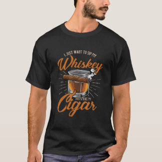 Cigar Smoker Cigar Whiskey T-Shirt