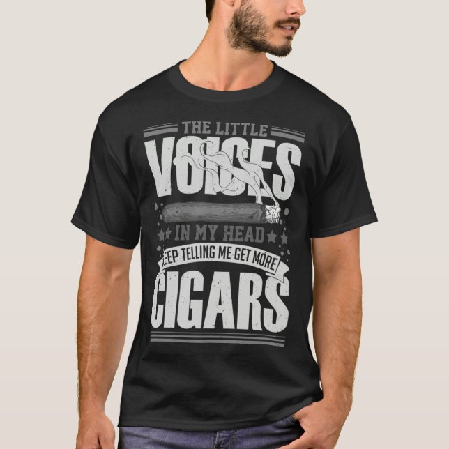 Cigar Smoker Smoking Quotes T-Shirt (Vorderseite)