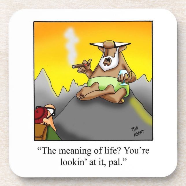 Cigar und Scotch Spaß Untersetzer Set (Vorderseite)