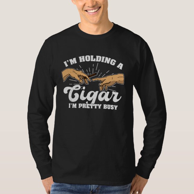 Cigar Whiskey Smoking Smoker Dad 4 T-Shirt (Vorderseite)