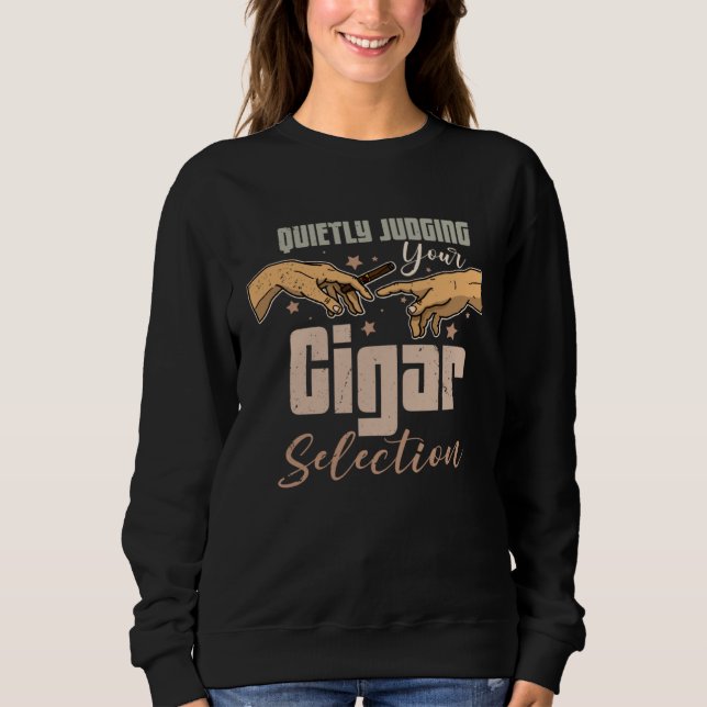 Cigar Whiskey Smoking Smoker Dad Sweatshirt (Vorderseite)