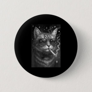 Cigarette Kitten Funny Smoking Cat Meme Stupid Bra Button