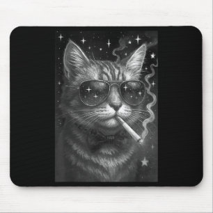 Cigarette Kitten Funny Smoking Cat Meme Stupid Bra Mousepad