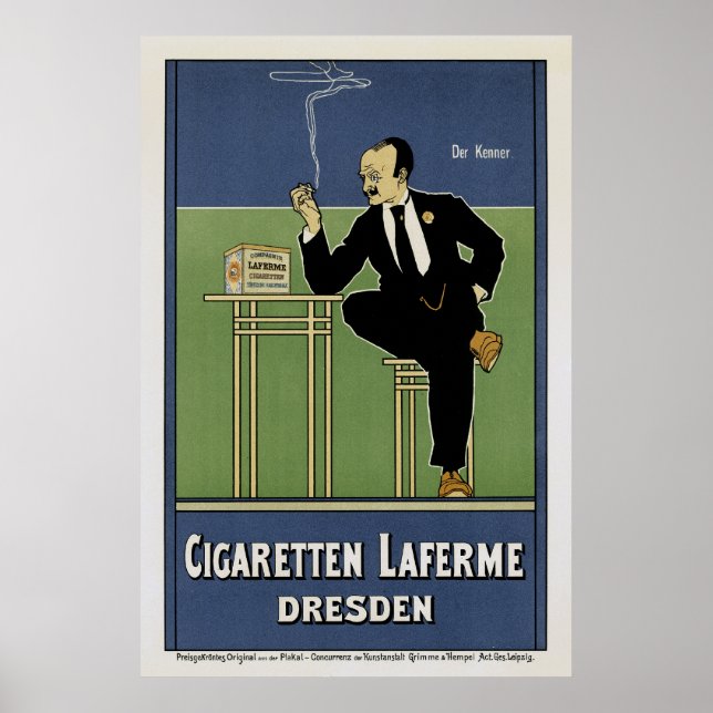 Cigaretten Laferme Dresden Poster (Vorne)