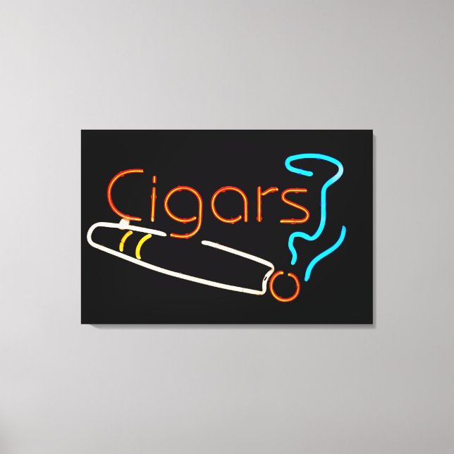 Cigars Neon Sign Leinwanddruck (Vorderseite)