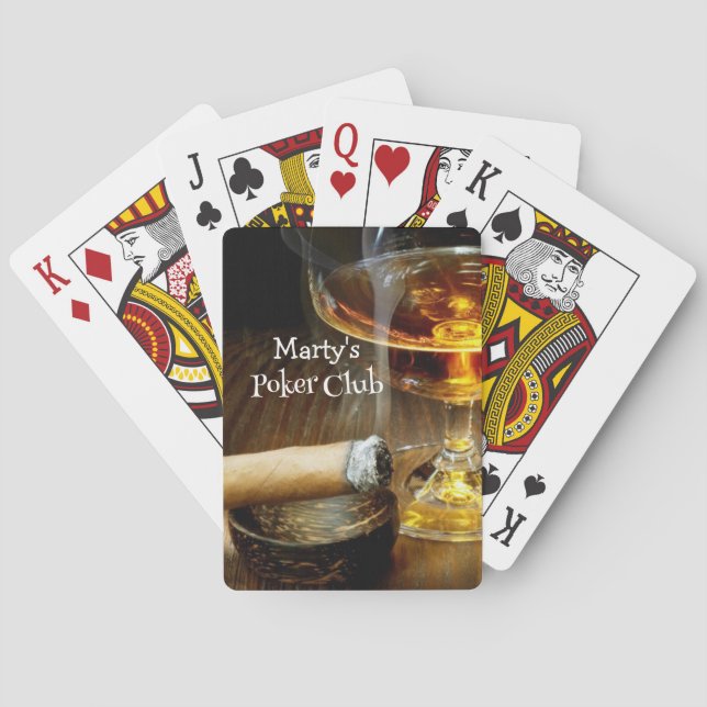 Cigars Poker Cocktails Spiele Spielkarten (Rückseite)