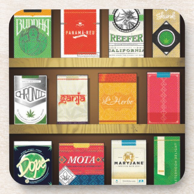 Cigaweed Getränkeuntersetzer (Vorderseite)