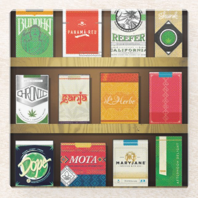 Cigaweed Glasuntersetzer (Vorderseite)