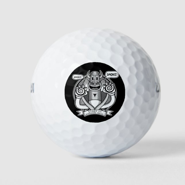 Ciggy sagt: Rauch! Golfball (Vorderseite)
