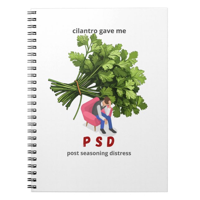 Cilantro Gave Me PSD - Funny Anti Cilantro Notizblock (Vorderseite)