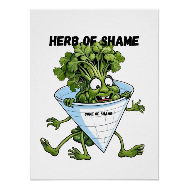 Cilantro - Herb der Scham-Funny Poster (Vorderseite)