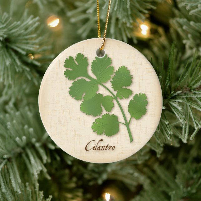 Cilantro Herb Keramikornament (Baum)