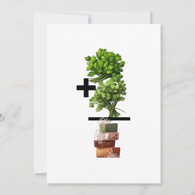 Cilantro Math - Funny Anti-Cilantro Feiertagskarte (Vorderseite)