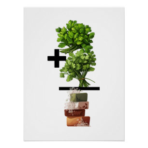 Cilantro Math - Funny Anti-Cilantro Poster