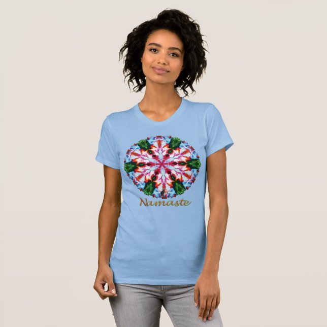 Cilantro Namaste Kaleidoskop-T - Shirt (Vorne ganz)