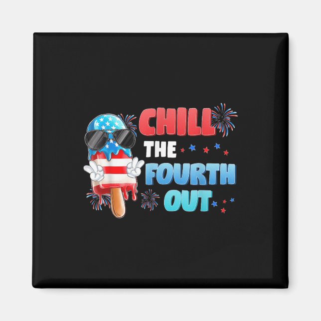 Cill Fourth Out Ice Cream Popsicle 4. Juli Indecle Magnet (Vorne)