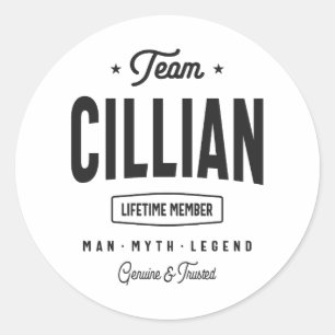 Cillian Lifetime-Mitglied Personalisiert Name Cill Runder Aufkleber