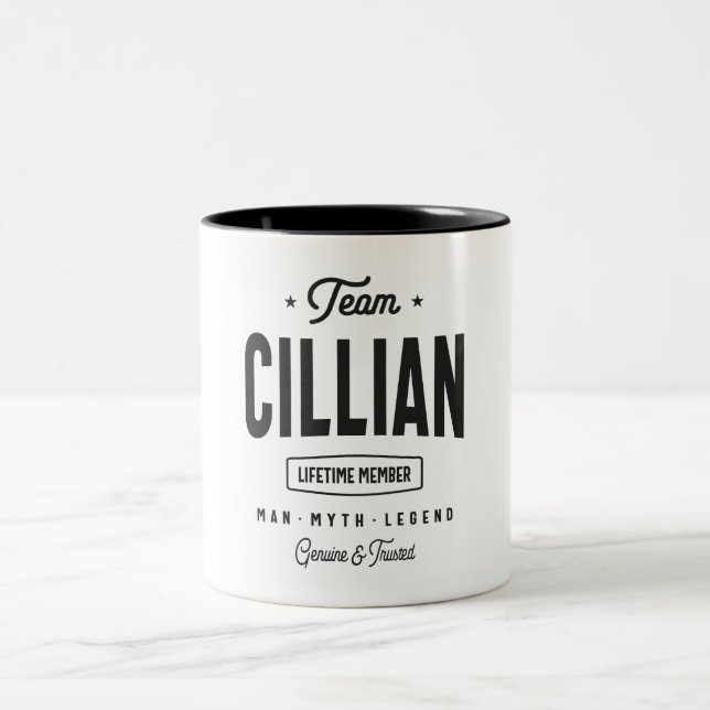 Cillian Lifetime-Mitglied Personalisiert Name Cill Zweifarbige Tasse (Mittel)