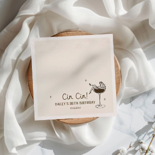 Cin Cin Espresso Martini Geburtstag Serviette