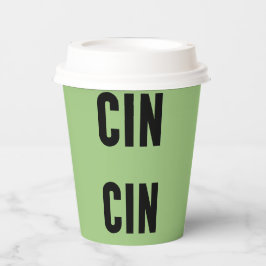Cin Cin Typography Pappbecher