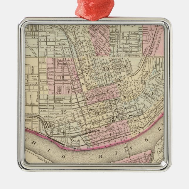 Cincinnati 2 ornament aus metall (Vorne)