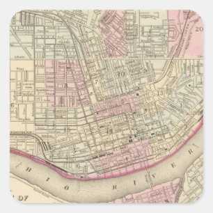 Cincinnati 2 quadratischer aufkleber