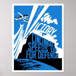 Cincinnati beschleunigt die Verteidigung — WW2 Poster