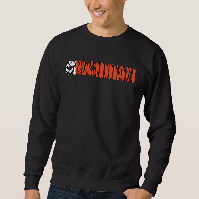 Cincinnati Cool Tiger Striped Animal Print Sweatshirt (Vorderseite)