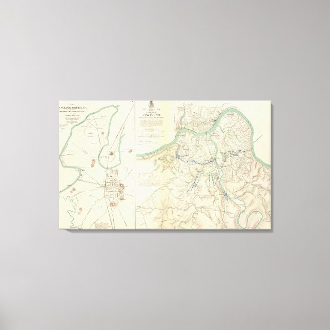 Cincinnati, Covington Leinwanddruck (Vorderseite)