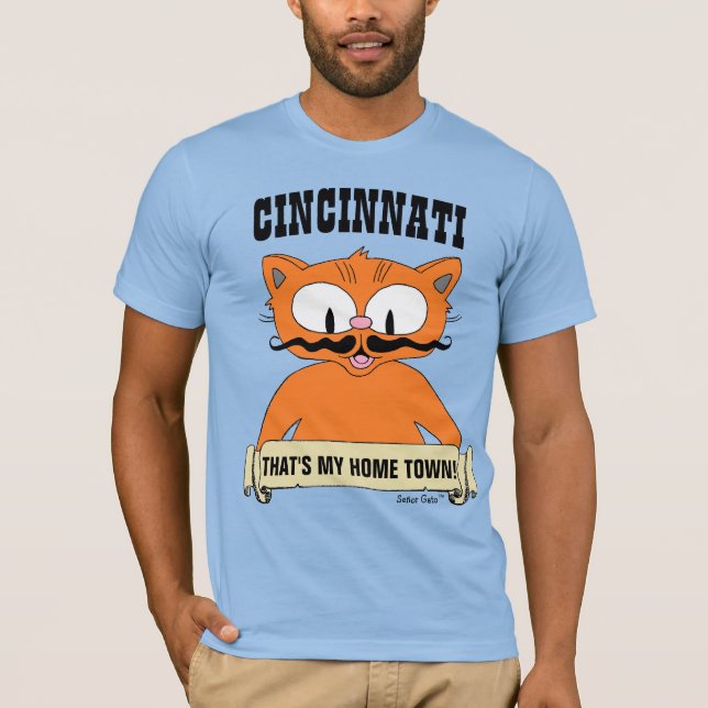 CINCINNATI, DAS IST MEINE ZUHAUSE STADT! Cartoon C T-Shirt (Vorderseite)