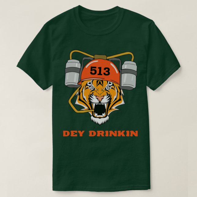 Cincinnati dey drinkin bengtiger T-Shirt (Design vorne)