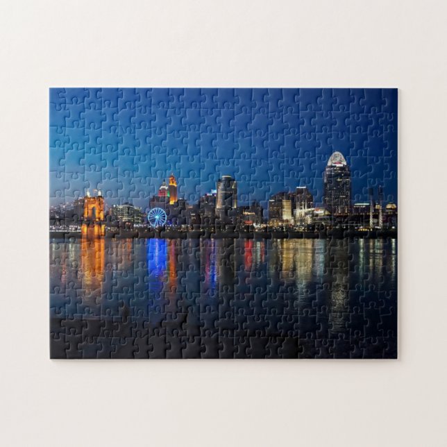 Cincinnati durch Nacht Puzzle (Horizontal)