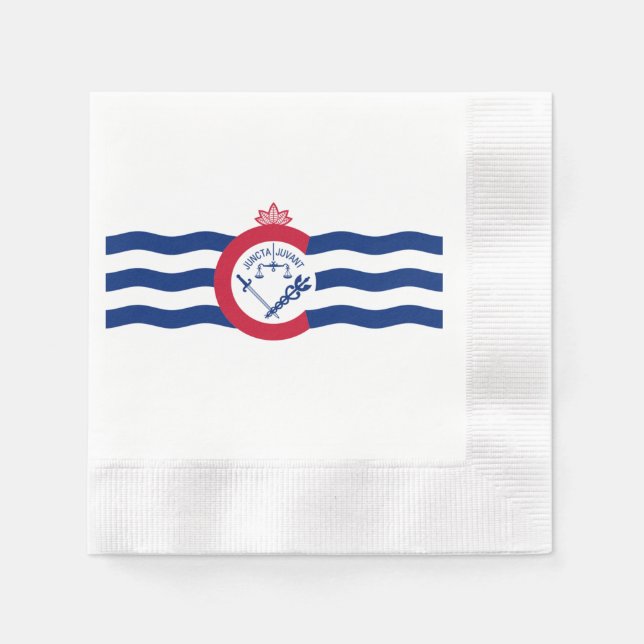 Cincinnati-Flagge Serviette (Vorderseite)
