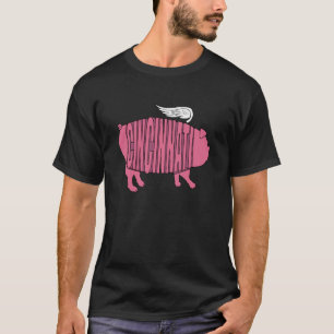 Cincinnati-Fliegen-Schwein-Shirt T-Shirt
