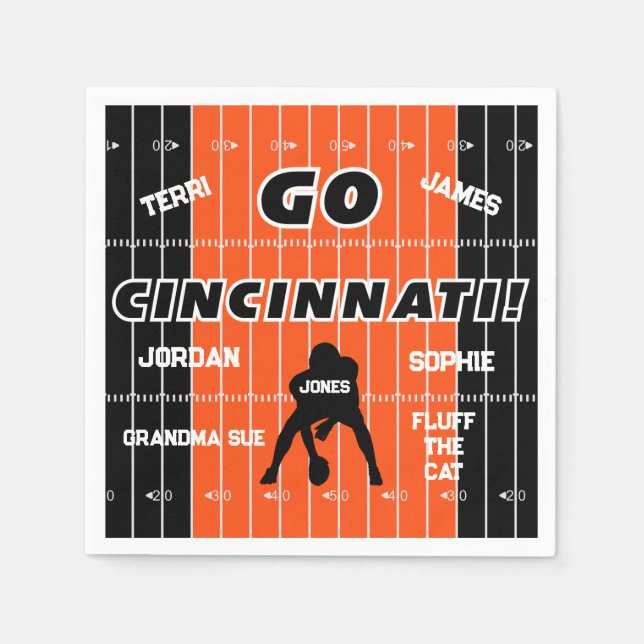 Cincinnati Football Family Paper Napkin Serviette (Vorderseite)
