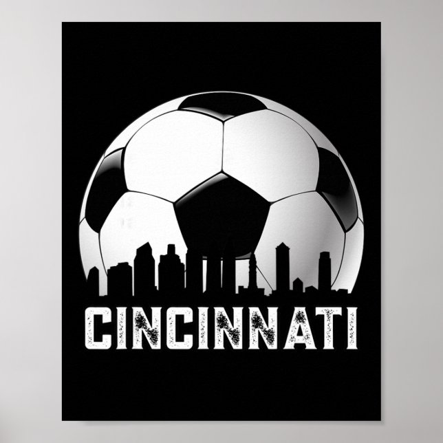 Cincinnati Fußball bedrängte Vintage-Fußballfans  Poster (Vorne)