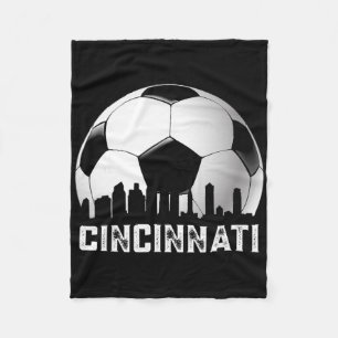 Cincinnati Fußball Distressed Vintage Fußballfans Fleecedecke