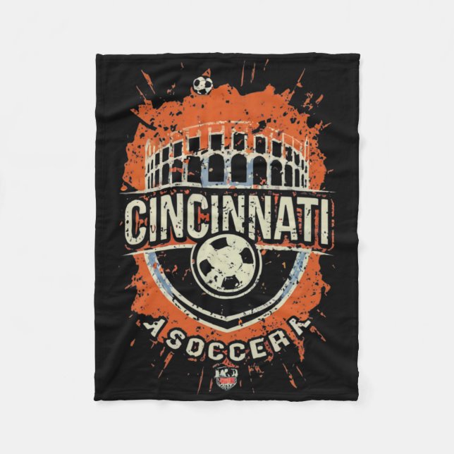 Cincinnati Fußball  Fleecedecke (Vorderseite)