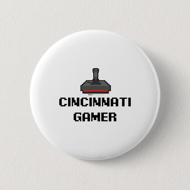 Cincinnati Gamer 8-Bit Stadt Button (Vorderseite)