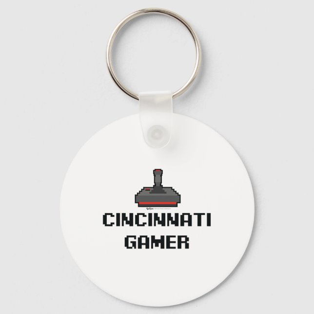 Cincinnati Gamer 8-Bit Stadt Schlüsselanhänger (Vorderseite)