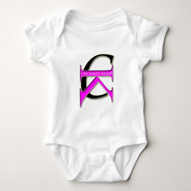 Cincinnati-Kajak - Baby - rosa Logo Strampler (Vorderseite)