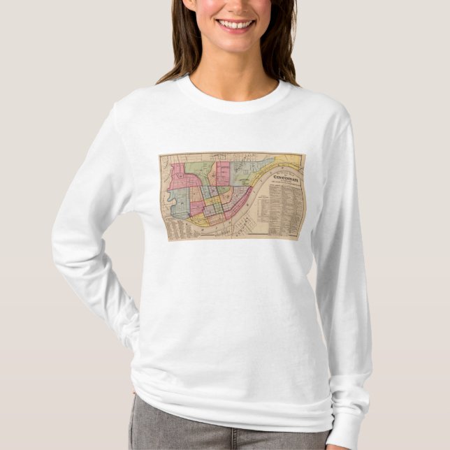 Cincinnati-Kontur, Ohio T-Shirt (Vorderseite)
