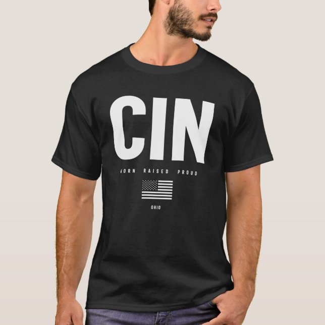 Cincinnati-Liebe - Geborene Erhöhungen T-Shirt (Vorderseite)