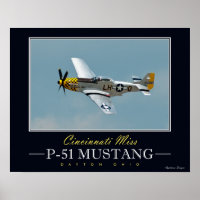 Cincinnati Miss P-51 Mustang Poster