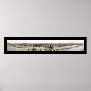 Cincinnati OH Panorama Foto 1866 Poster