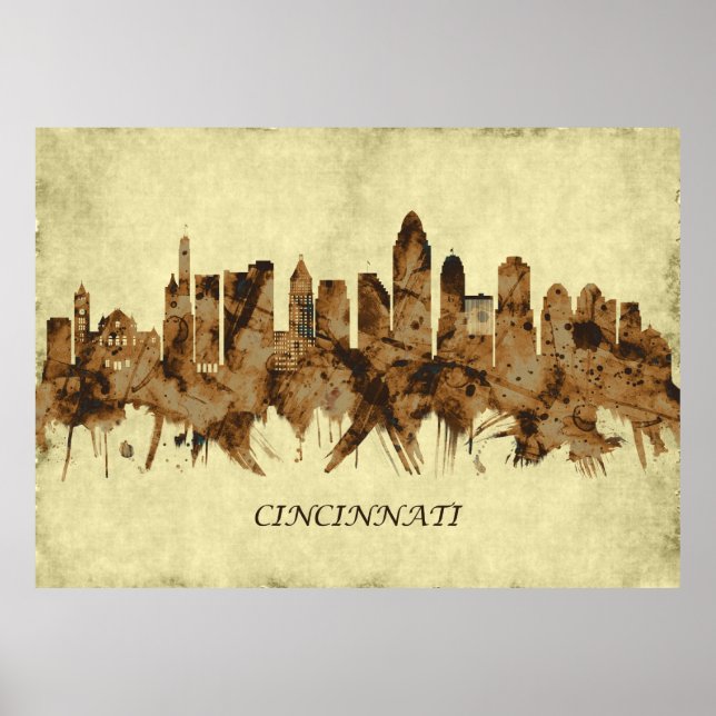 Cincinnati Ohio Cityscape Poster (Vorne)