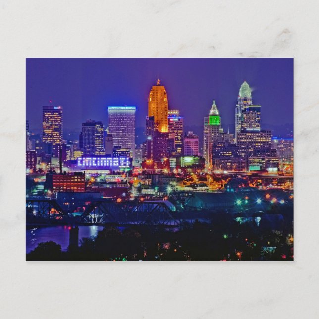 Cincinnati, Ohio, Die Königstadt Postkarte (Vorderseite)