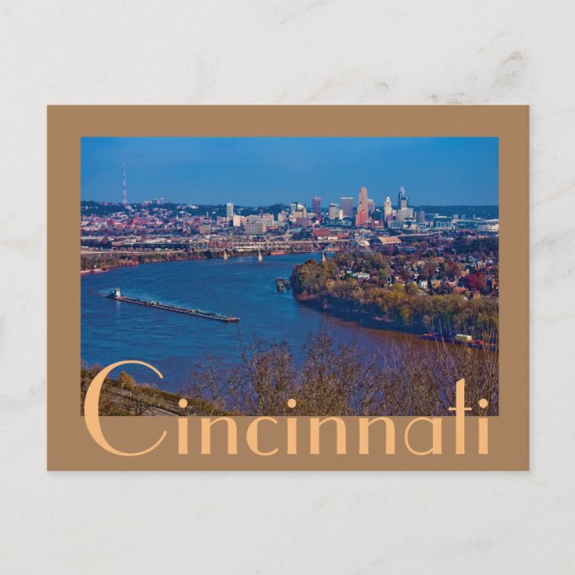 Cincinnati, Ohio, Die Königstadt Postkarte (Vorderseite)