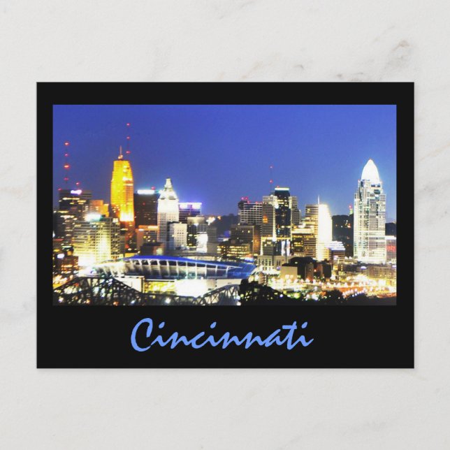 Cincinnati, Ohio, die Queen City. Postkarte (Vorderseite)