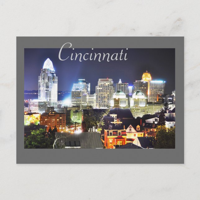 Cincinnati, Ohio, die Queen City. Postkarte (Vorderseite)